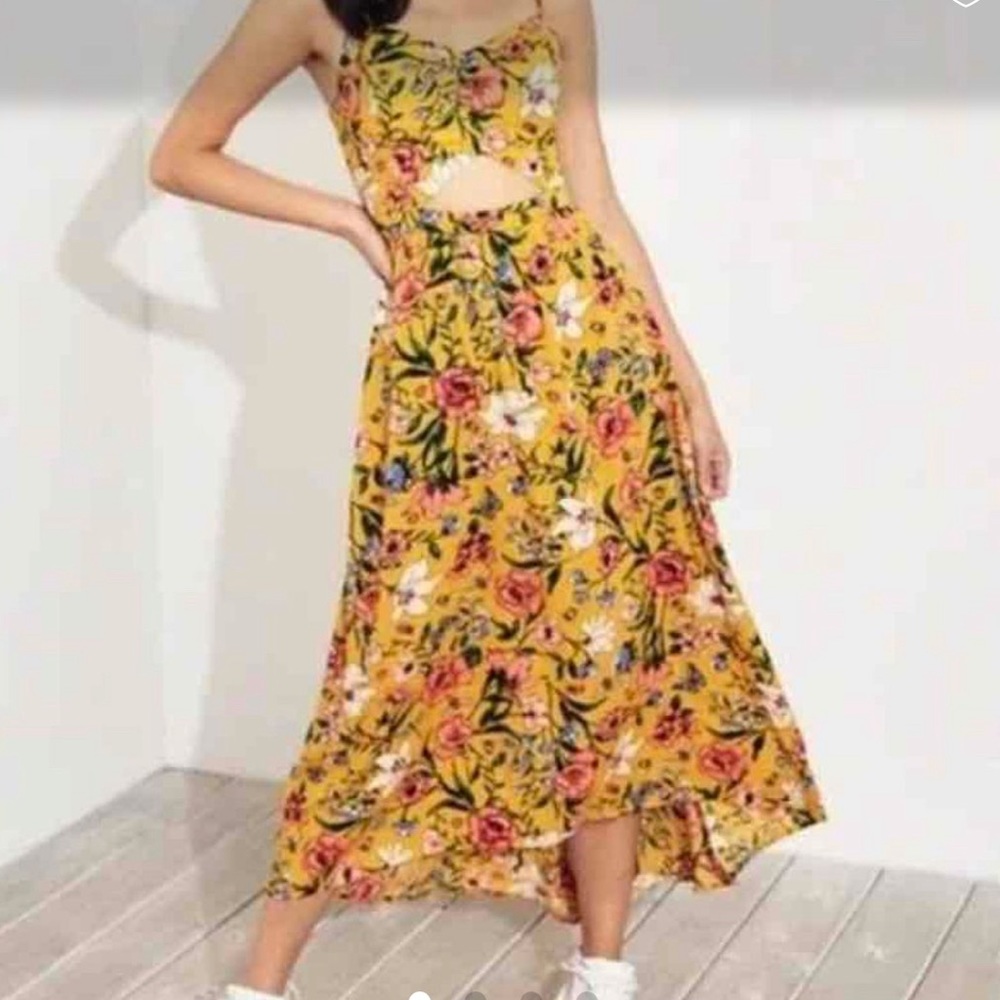 Floral Cut-out dress